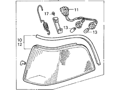 Acura 33650-SD4-A04 Light Assembly, Left Front Position