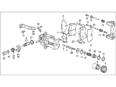 1987 Acura Legend Brake Caliper - 43210-SD4-015