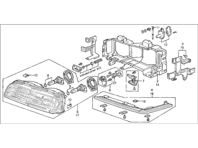 1989 Acura Legend Headlight - 33100-SD4-A02