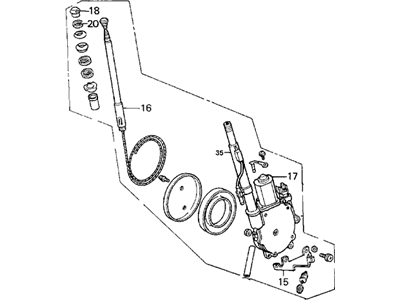 Acura 39150-SD4-A01 Motor Antenna Assembly