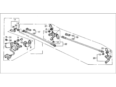 1990 Acura Legend Wiper Pivot Assembly - 76530-SD4-675