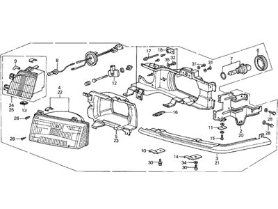 Acura Legend Headlight - 33150-SD4-A01