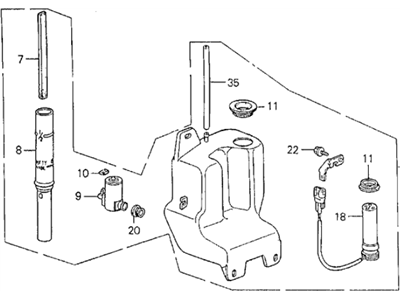 Acura 76801-SD4-023 Washer, Windshield (Front)