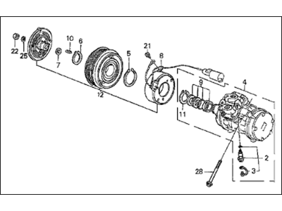 Acura 38800-PH7-003 A/C Compressor Assembly (Denso)