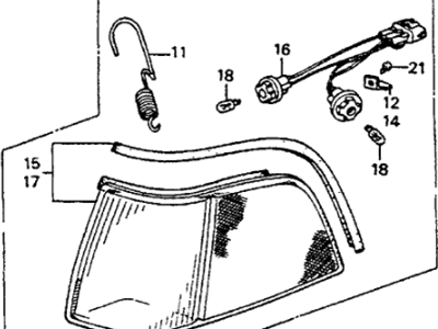 Acura 33650-SD4-A01 Light Assembly, Left Front Position