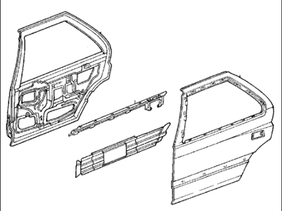 Acura 67920-SD4-003ZZ Hinge, Right Rear Door (Lower)