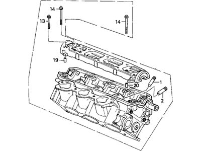 Acura 12300-PH7-030 Cylinder Head Assembly, Rear