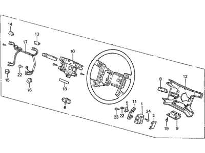 1990 Acura Legend Steering Wheel - 78510-SD4-A91ZA