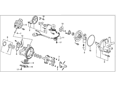 Acura Legend Distributor - 30100-PH7-662