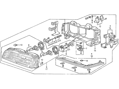 Acura Legend Headlight - 33150-SD4-A02