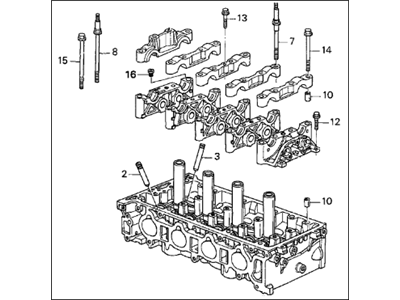 Acura 12100-PRB-A00 Cylinder Head Assembly