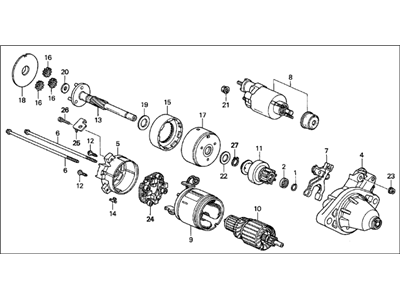 Acura 06312-PRB-505RM Starter Motor Assembly (Reman)