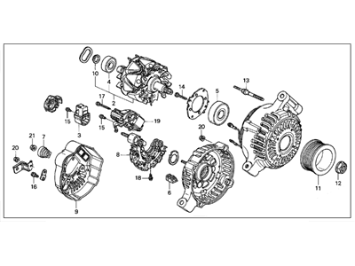 Acura RSX Alternator - 31100-PRB-013