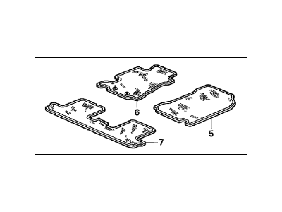 Acura 83600-S6M-A10ZB Floor Mat Set (Titanium)