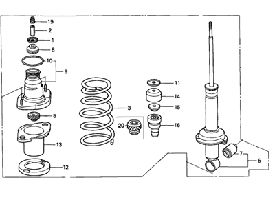 2002 Acura RSX Shock Absorber - 52620-S6M-A03