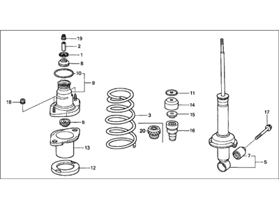 Acura 52610-S6M-N03 Shock Absorber Assembly, Right Rear