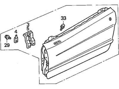 Acura 72361-SL0-000 Left Front Door Hole Seal (Driver Side) Seal