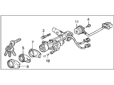 1995 Acura NSX Ignition Lock Assembly - 35100-SL0-A01