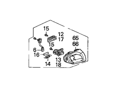 1992 Acura NSX Door Handle - 83541-SL0-A01ZF