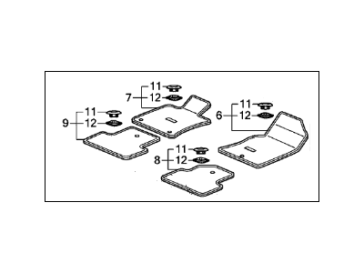 Acura 83600-TK4-A01ZA Floor Mat Set (Gray)