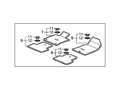 Acura 83600-TK4-A01ZB Floor Mat Set (Premium Black)