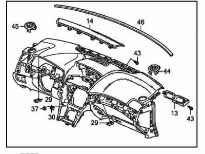 Acura 77100-TK4-A01ZB Panel Assembly, Instrument (Type B) (Grayge)