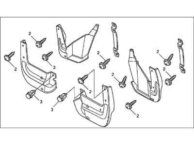 Acura 08P00-TK4-260 Splash Guard (Royal Blue Pearl)