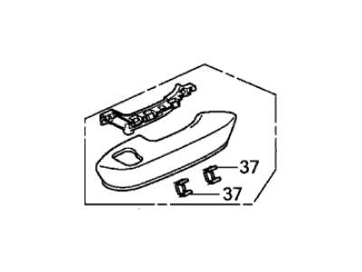 Acura 83752-TK4-A14ZD Left Rear Door Lining Armrest Assembly (Umber Tan)