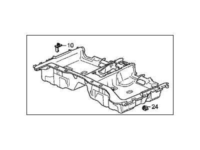 Acura 83302-TK4-A01ZF Carpet Assembly, Rear Floor (Mat Premium Ivory)
