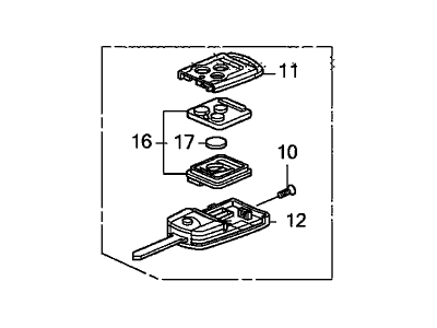 Acura 35113-TK4-A10 Immobilizer & Transmitter Key (Driver 2) (Blank)