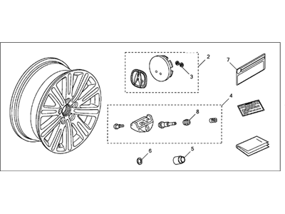 Acura 08W19-TK4-200A Alloy Wheel (19") (Sbc)