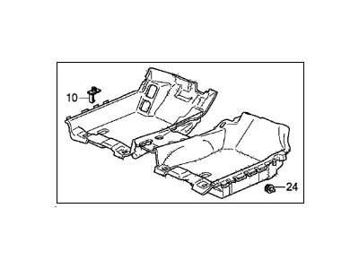 Acura 83301-TK4-A01ZF Carpet Assembly, Front Floor (Mat Premium Ivory)