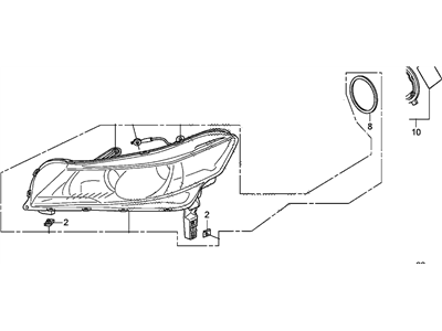 Acura TL Headlight - 33151-TK4-A01