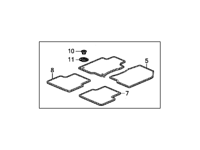 Acura 83600-TL2-A02ZB Floor Mat Set (Premium Black)