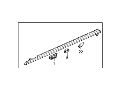 Acura 72410-SG0-023 Molding Assembly, Right Front Door