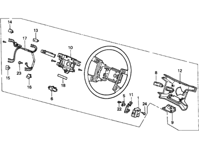 1989 Acura Legend Steering Wheel - 78510-SD4-A91ZC
