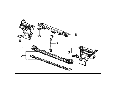 Acura 60400-SG0-A10ZZ Front Radiator Support Bulkhead