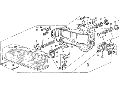 Acura 33110-SG0-A01 Right Headlight Unit