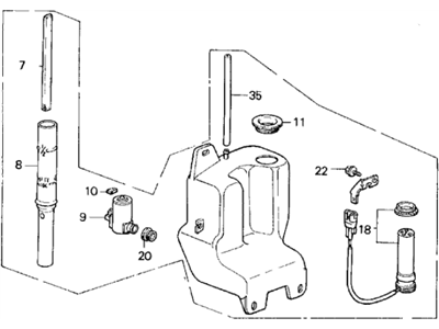 Acura 76801-SD4-013 Washer, Windshield (Front)