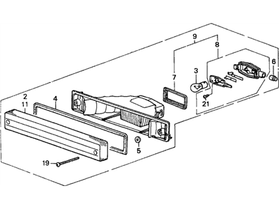 Acura 33350-SG0-A02 Left Front Turn Signal Light Assembly