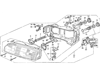 Acura 33150-SG0-A04 Left Headlight Assembly