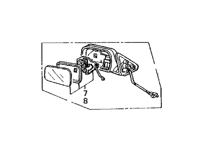 Acura 76200-SG0-C22ZD Passenger Side Door Mirror Assembly (Granada Black Pearl)