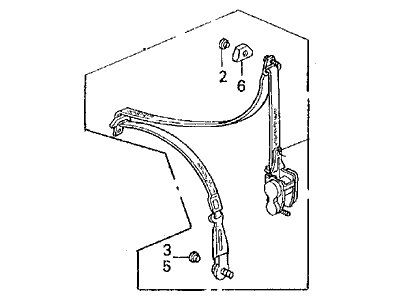 1989 Acura Legend Seat Belt - 04818-SG0-A05ZE