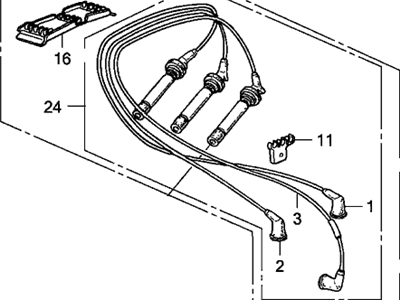 1990 Acura Legend Spark Plug Wire - 32720-PL2-900