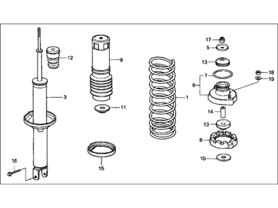 Acura 52620-SG0-004 Left Rear Shock Absorber Assembly (Showa)