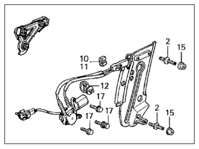 1987 Acura Legend Window Regulator - 72560-SG0-003