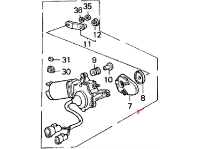 Acura 76505-SG0-A01 Motor, Front Wiper