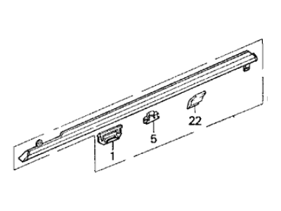 Acura 72450-SG0-033 Molding Assembly, Left Front Door