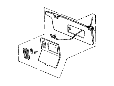 Acura 83230-SG0-A01ZB Passenger Side Sunvisor Assembly (Lofty Gray)