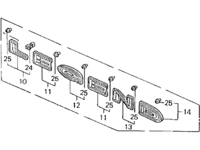 Acura 75722-SG0-020 Rear Emblem (Legend)